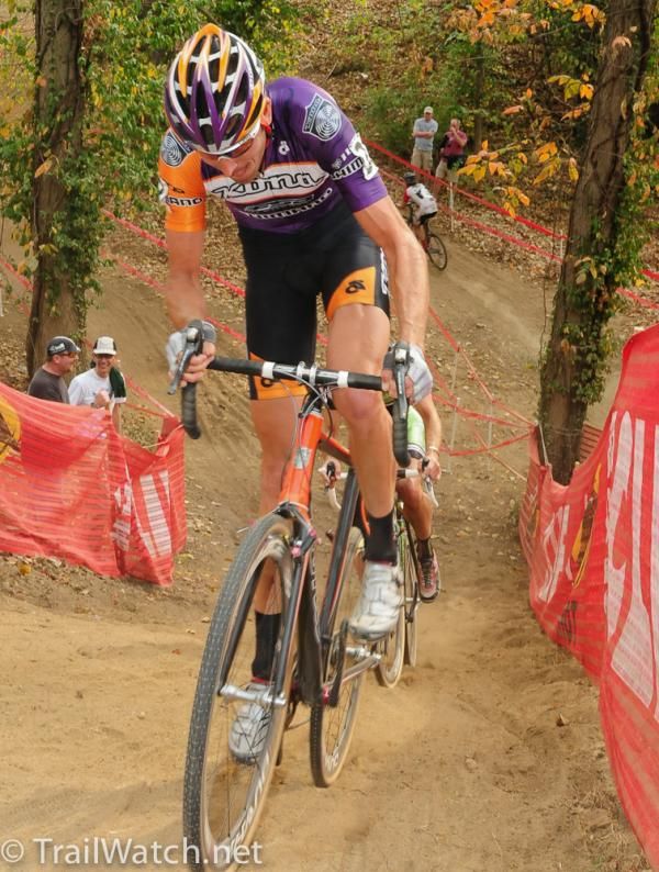 Ryan Trebon (Kona) riding what was a run-up for many riders.