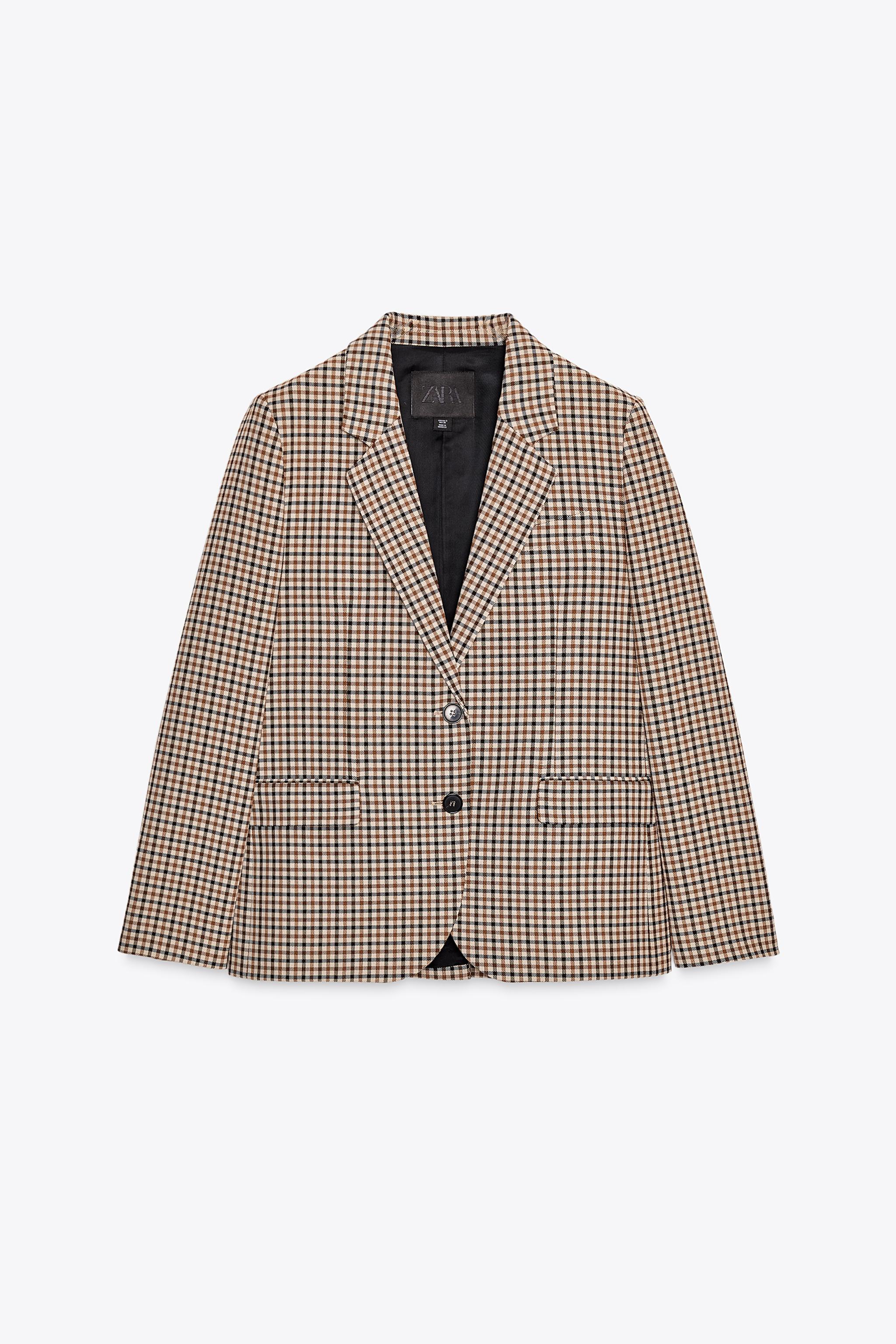 Straight Plaid Blazer Zw Collection