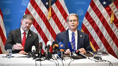 U.S. Trade Representative Jamieson Greer and Treasury Secretary Scott Bessent in Geneva
