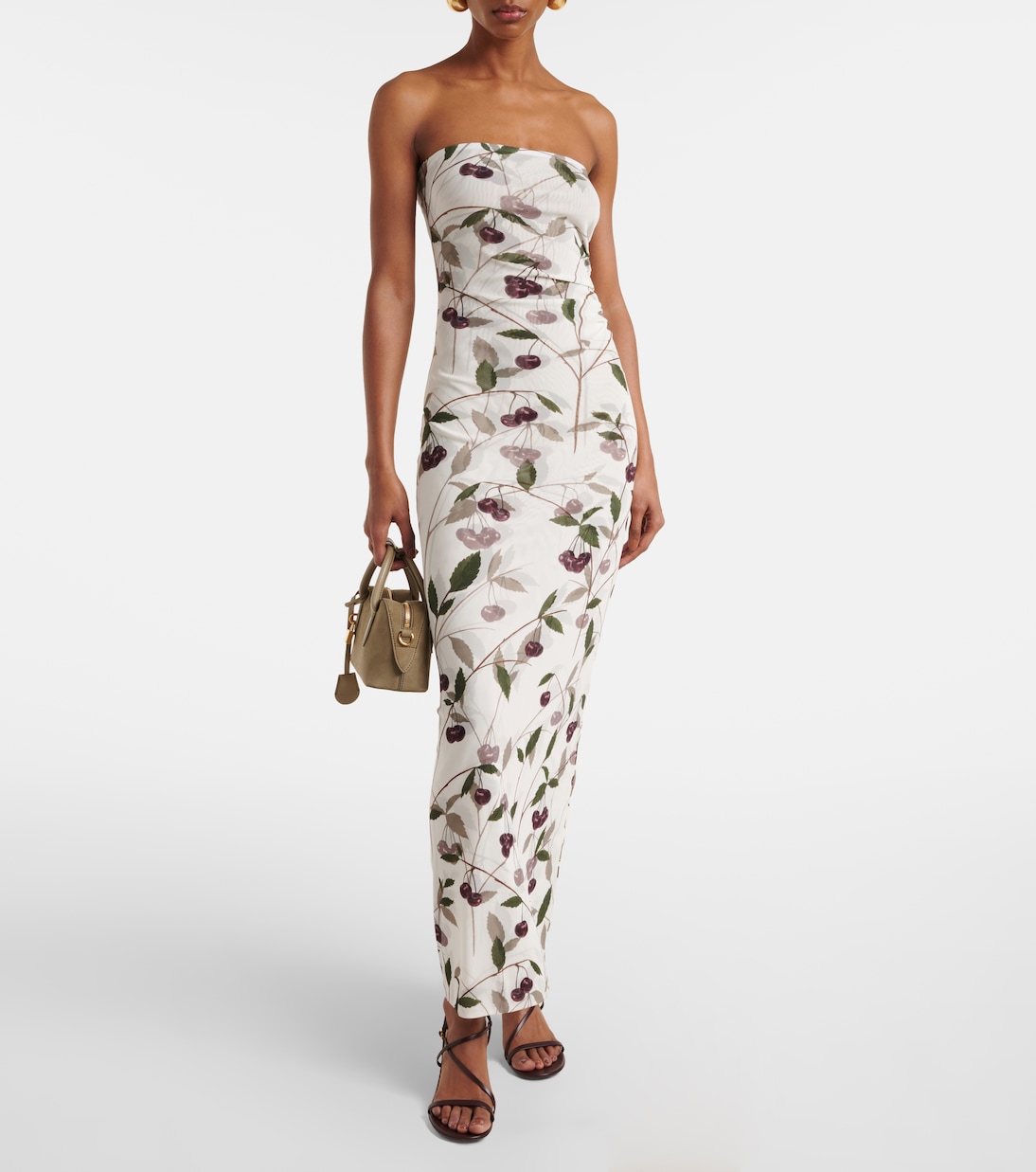 Floral Ruched Maxi Dress