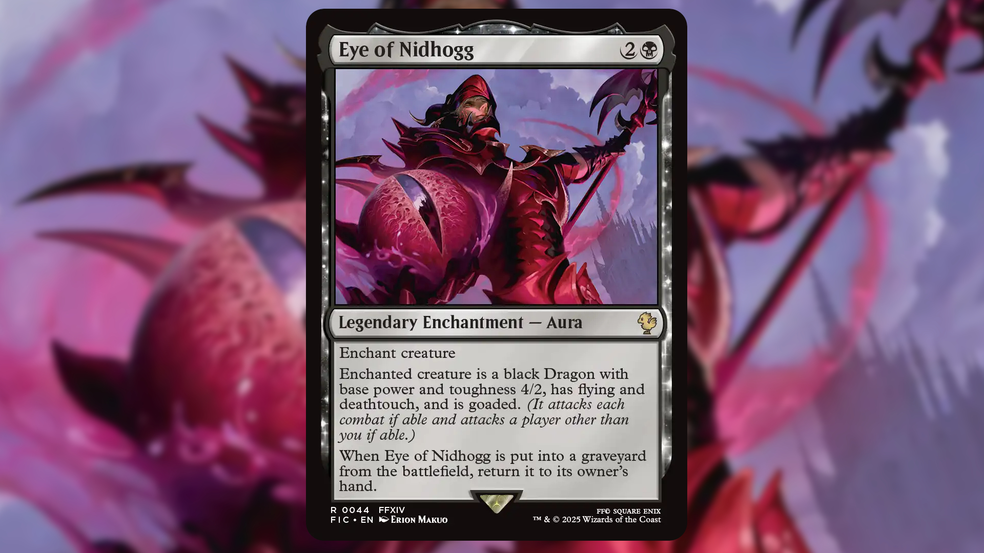 Eye of Nidhogg card against a colorful background