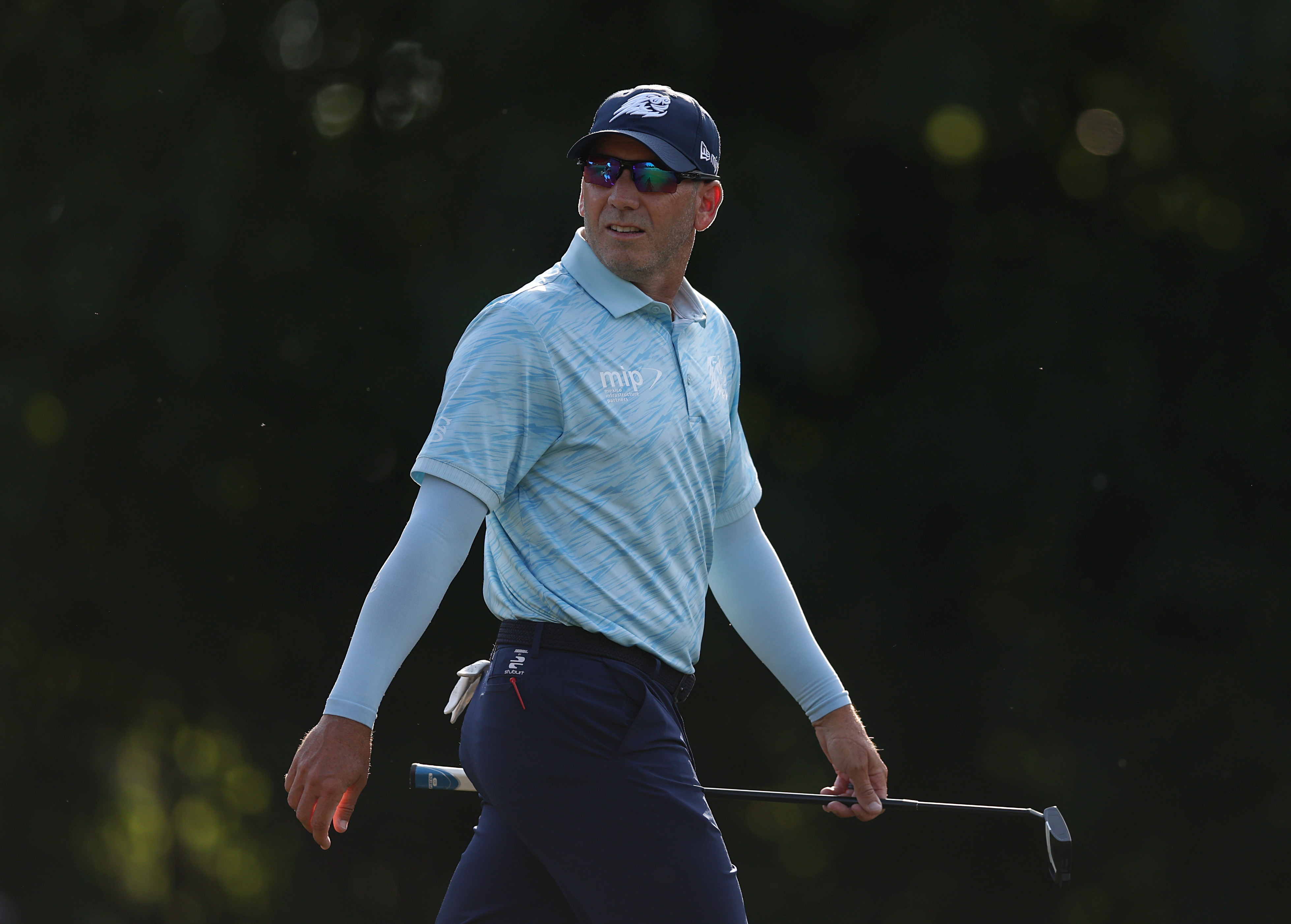 Sergio Garcia walks down the fairway
