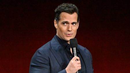Henry Cavill on stage at Cinema Con