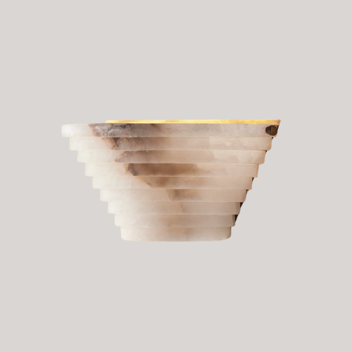 Descartes Stepped Alabaster Wall Light