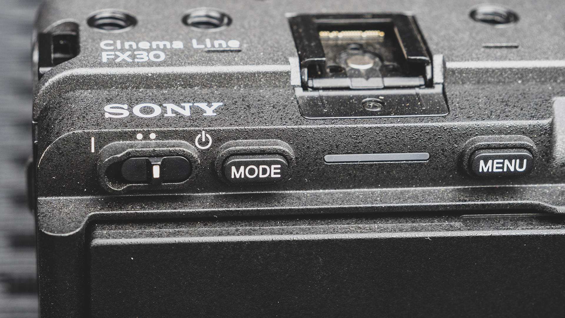 Sony FX30 Cinema Line camera buttons on rear