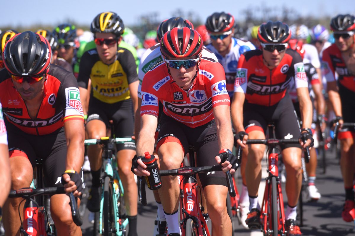Rohan Dennis (BMC) in the Vuelta leader's jersey