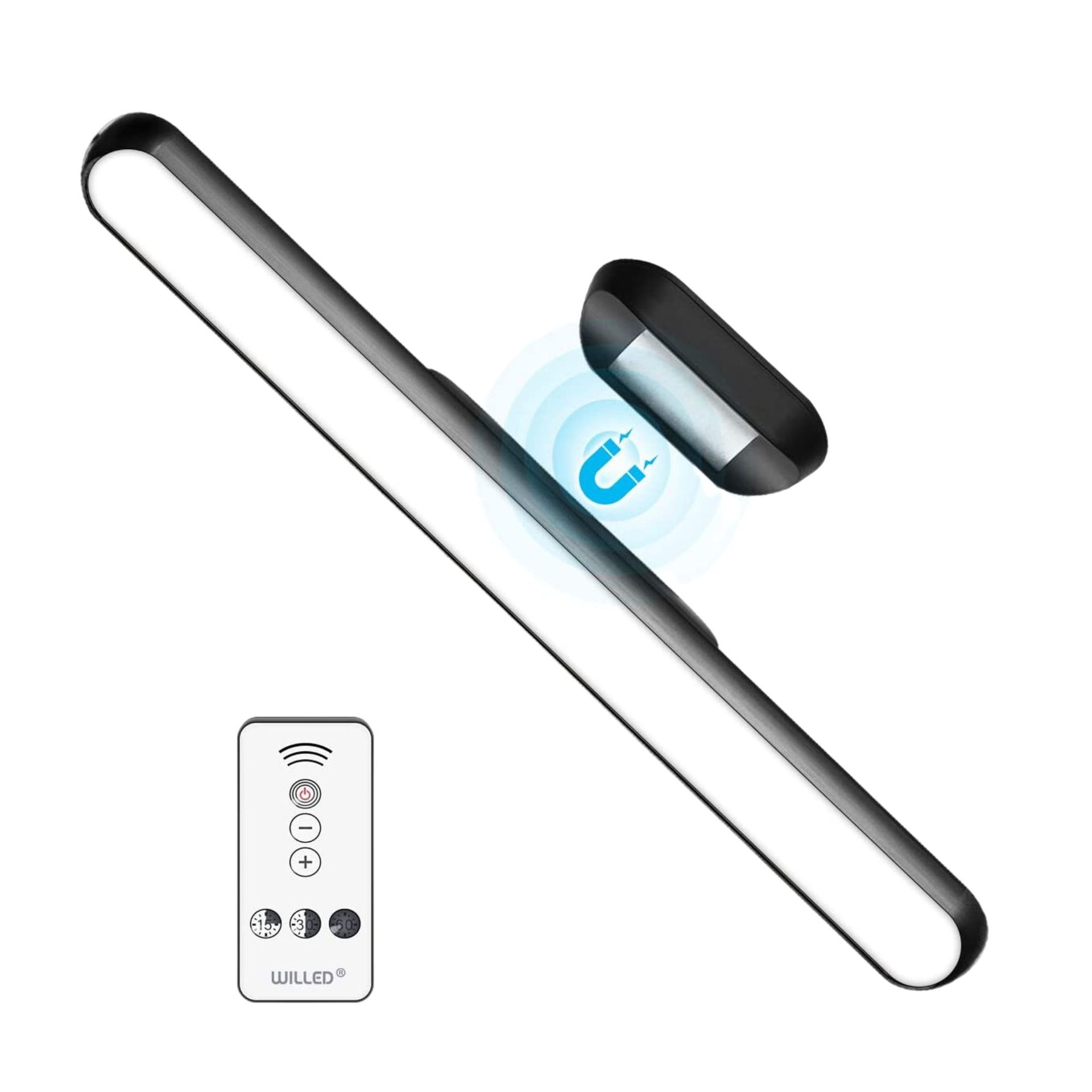 Strip lampu dinding magnetik pada latar belakang putih