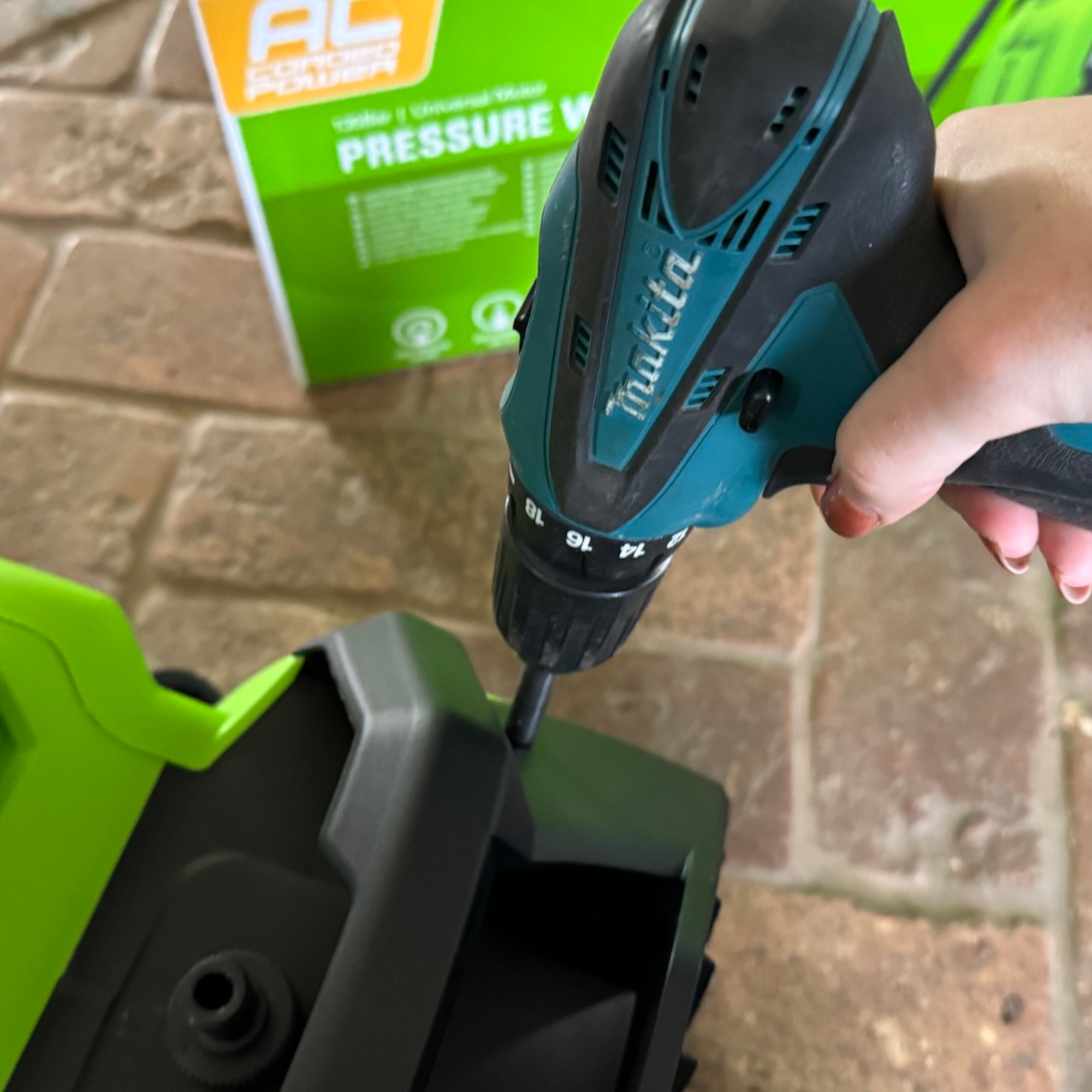 setting up the greenworks g40 pressure washer
