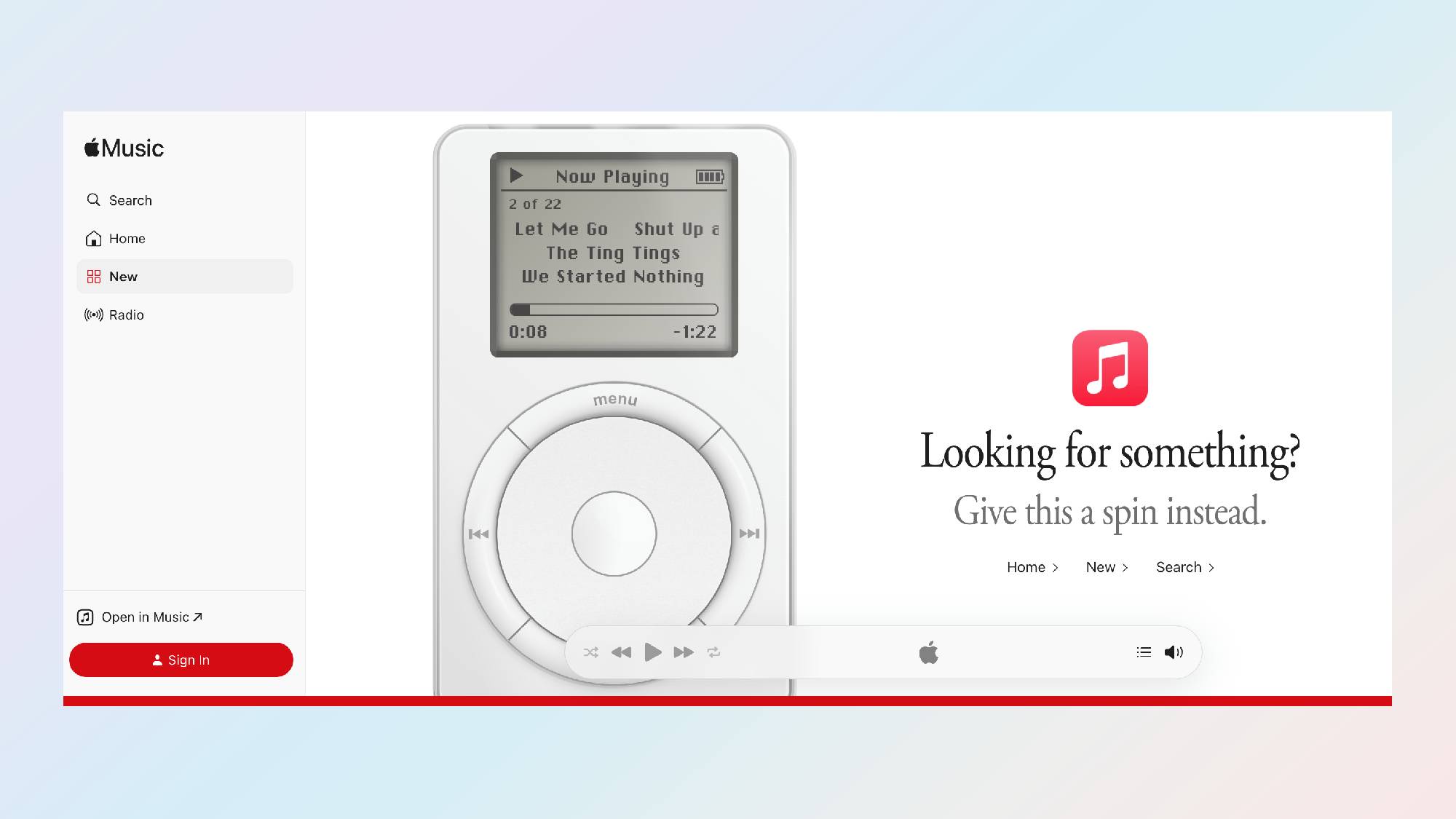 Apple iPod easter egg