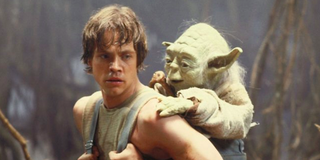 Luke training with Yoda