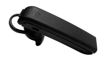 This image shows the Sound ID 400 Bluetooth headset. The wireless headset is simple to use and comfortable to wear, even for long term use.