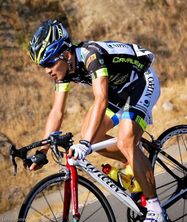 Kohei Uchima (Team Nippo) in the break.