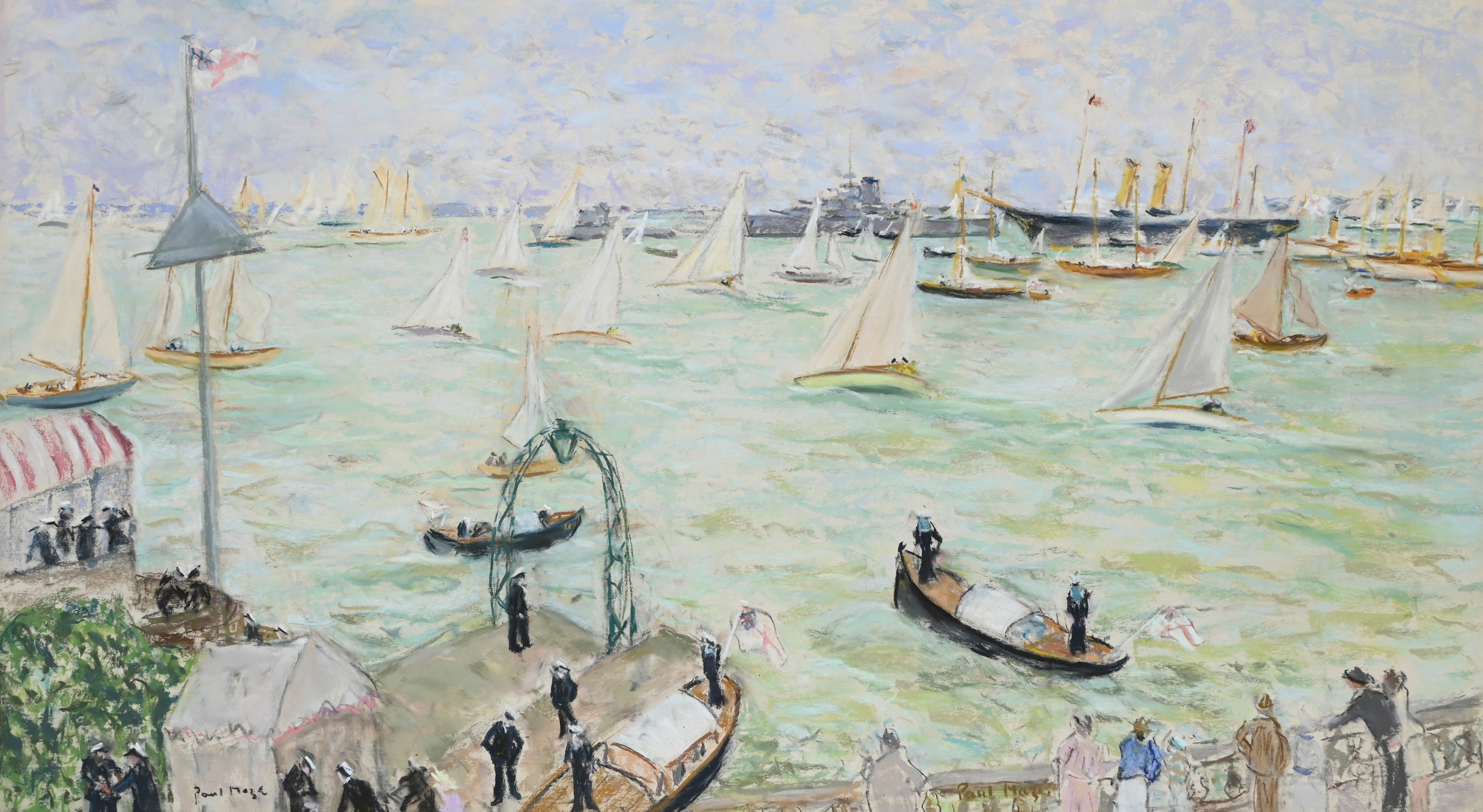 A picture depicting Cowes regatta by Maze