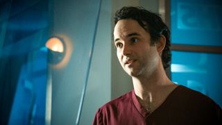 Holby City Rory warns Dominic