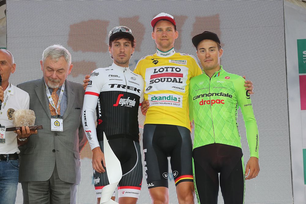 Fabio Felline (Trek - Segafredo) - Tim Wellens (Lotto Soudal) - Alberto Bettiol (Cannondale - Drapac)