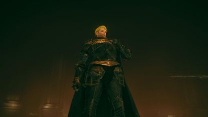 A player proudly taps the chestplate of their solitude armor in Shadow of the Erdtree