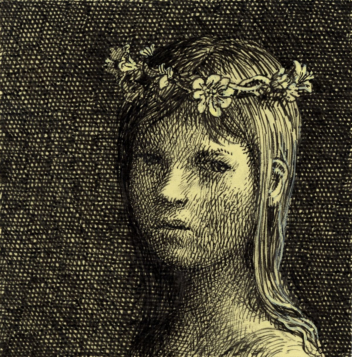 Post-It note drawings with black ink