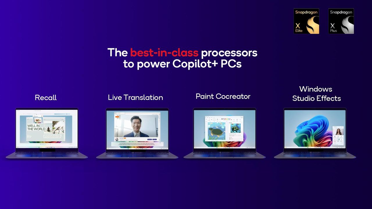 Qualcomm Snapdragon x Plus 8-core slides