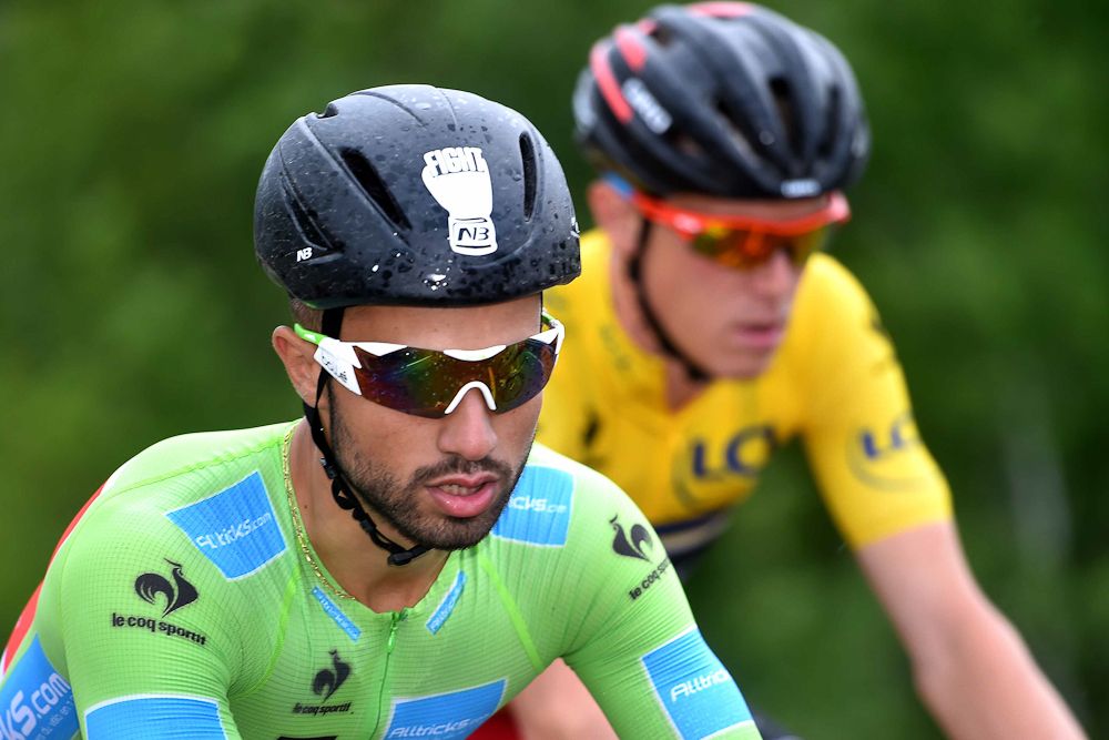 Nacer bouhanni and Rohan Dennis during stage 4.