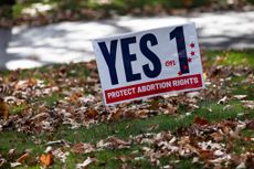 Ohio sign supporting abortion rights amendment