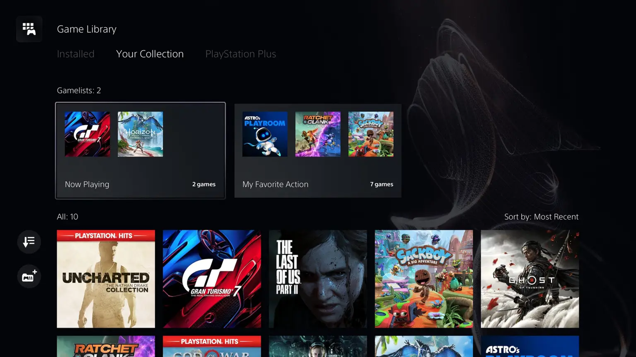 PS5 folders