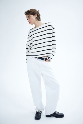 Oversized Boat-Neck Top