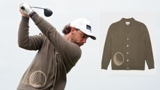 Tommy Fleetwood at the top of his backswing