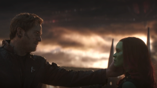 Peter Quill and Gamora in Avengers: Endgame final battle