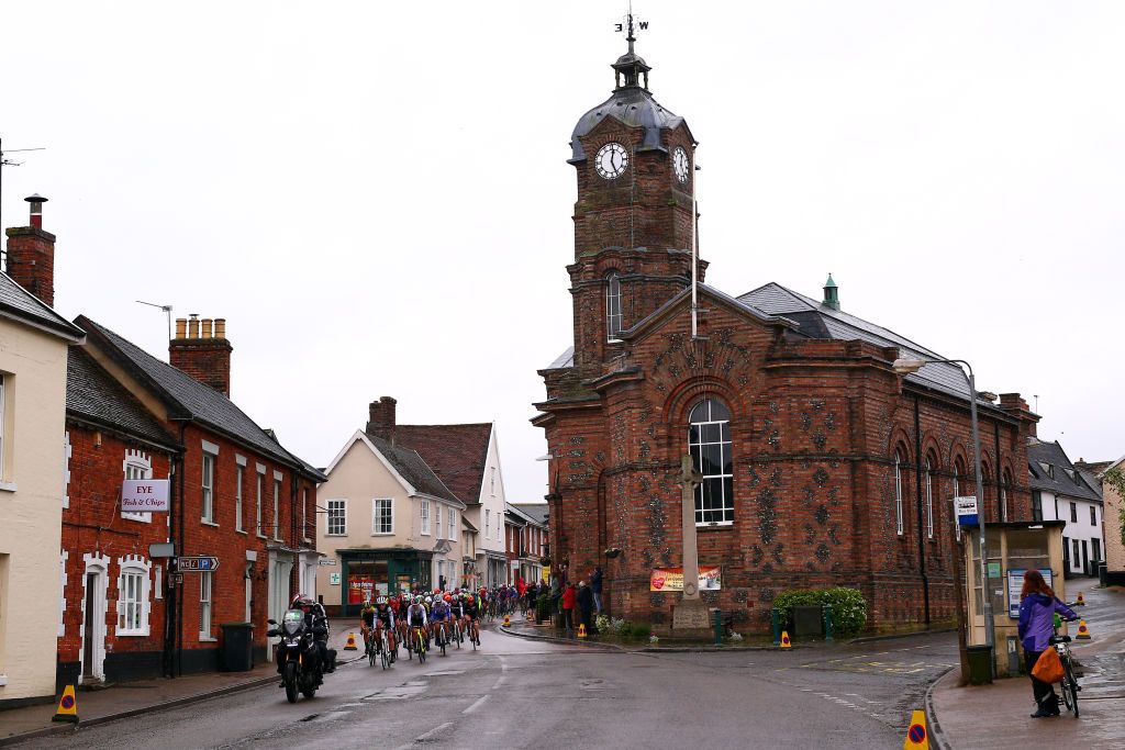 The riders head out of Beccles for the opening stage of the Women's Tour