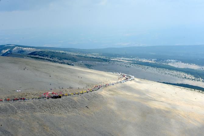 A view across Mont Ventoux during the Tour de France