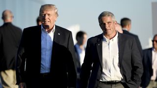 US President Donald Trump and PGA Tour commissioner Jay Monahan