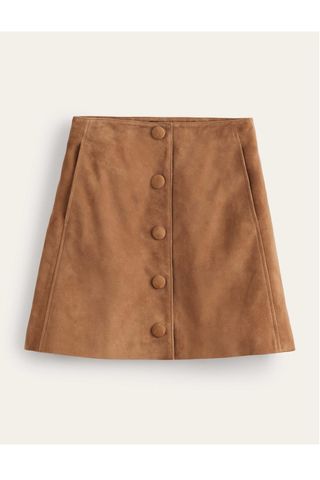 Boden Suede A-Line Mini Skirt
