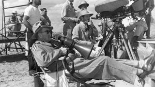 John Ford on set of My Darling Clementine