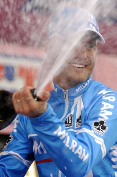 Sprays of champagne and smiles for Petacchi