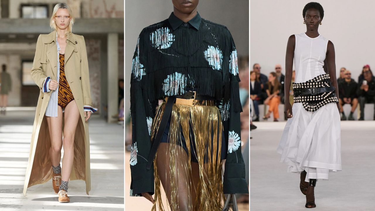 Spring 2024 fashion trends seen at Dries Van Noten, Prada, and Ferragamo