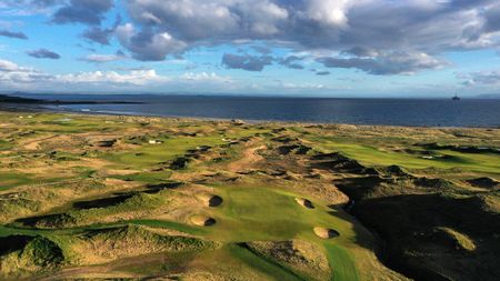 An overhead shot of Dumbarnie Links