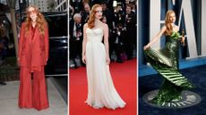 Three images of Jessica Chastain 