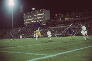 Chelsea in action against Real Madrid in the European Cup Winners' Cup final replay in May 1971.