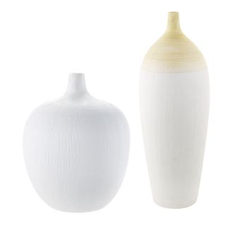 tall white ceramic vases