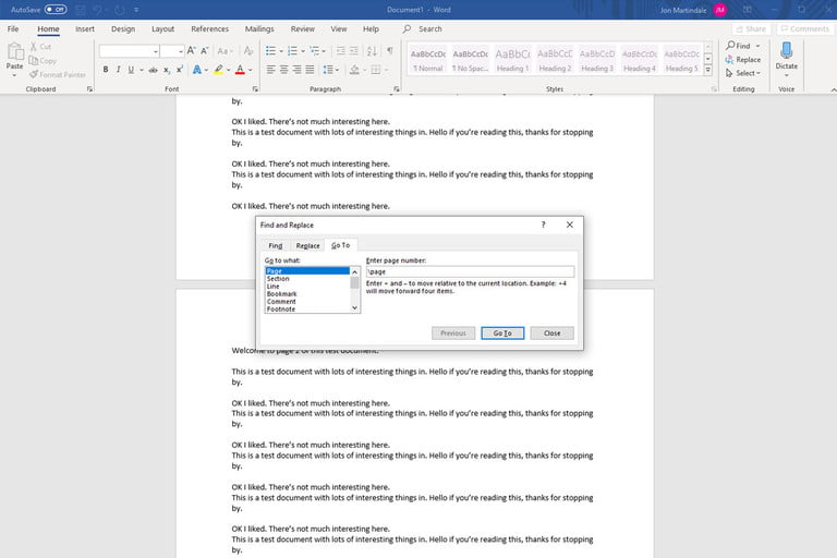delete a page in microsoft word