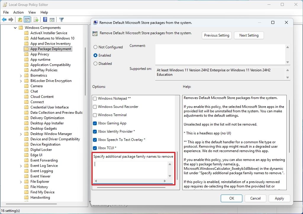 Group Policy to debloat Windows 11