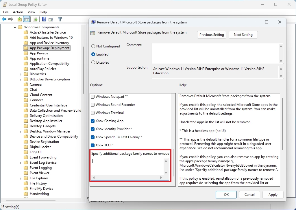 Group Policy to debloat Windows 11