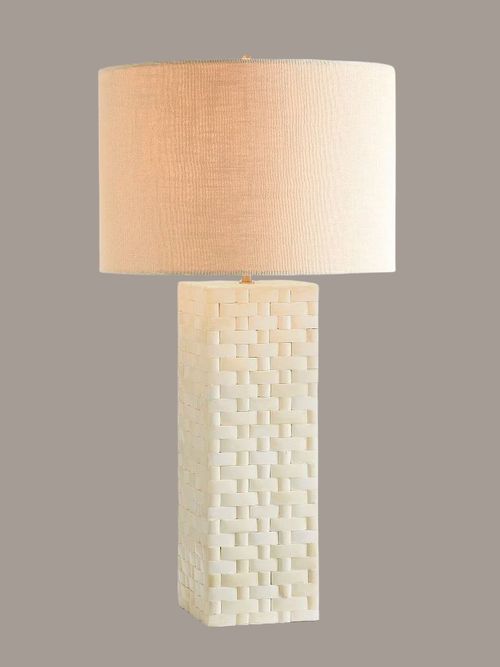 Lila Woven Bone Inlay Table Lamp