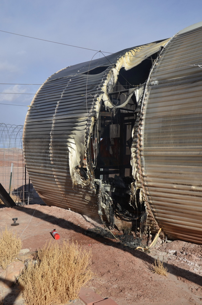 Greenhouse Fire at Mars Desert Research Station GreenHab 