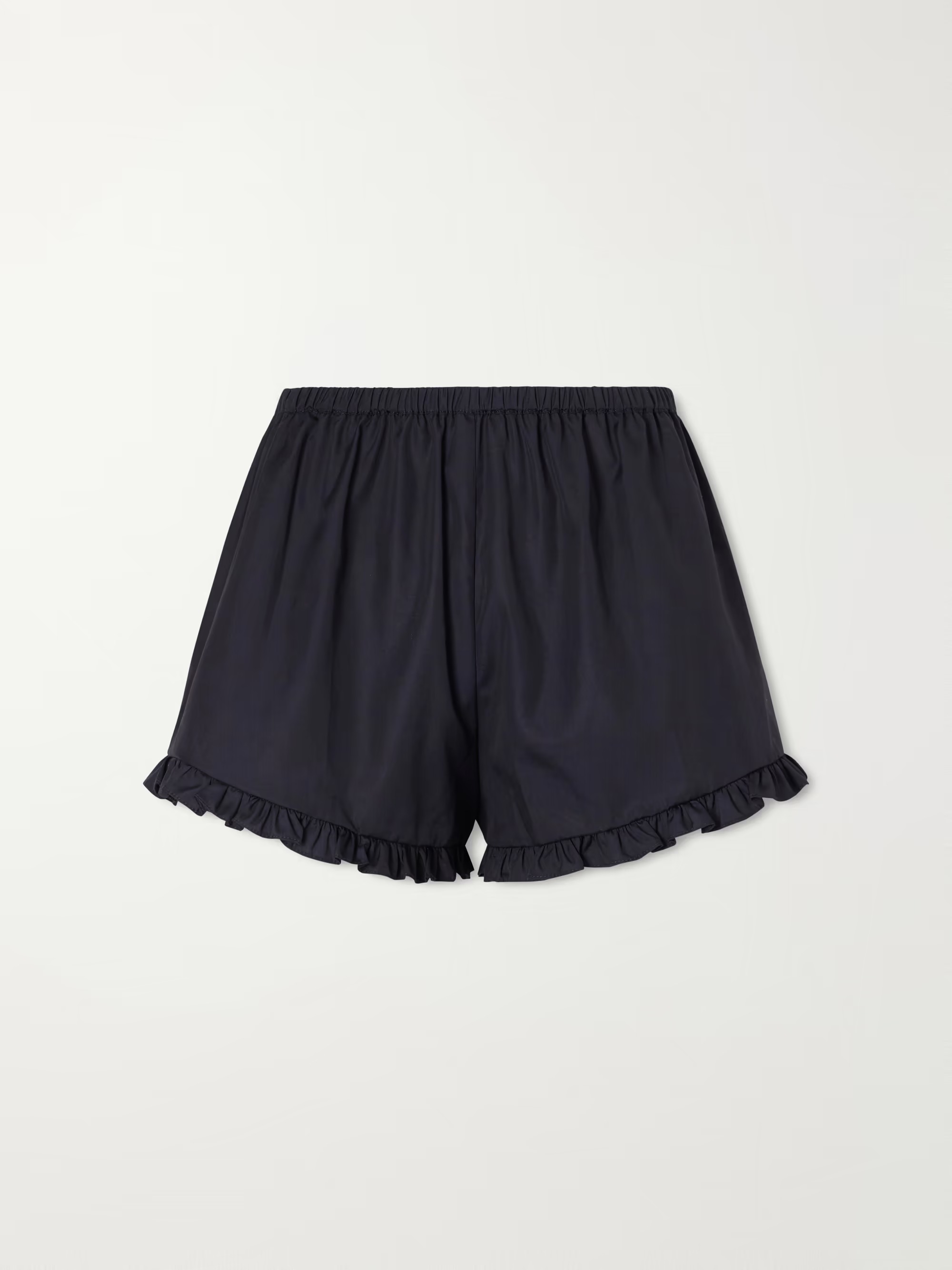 Hunza G , Ruffled Cotton-Poplin Shorts