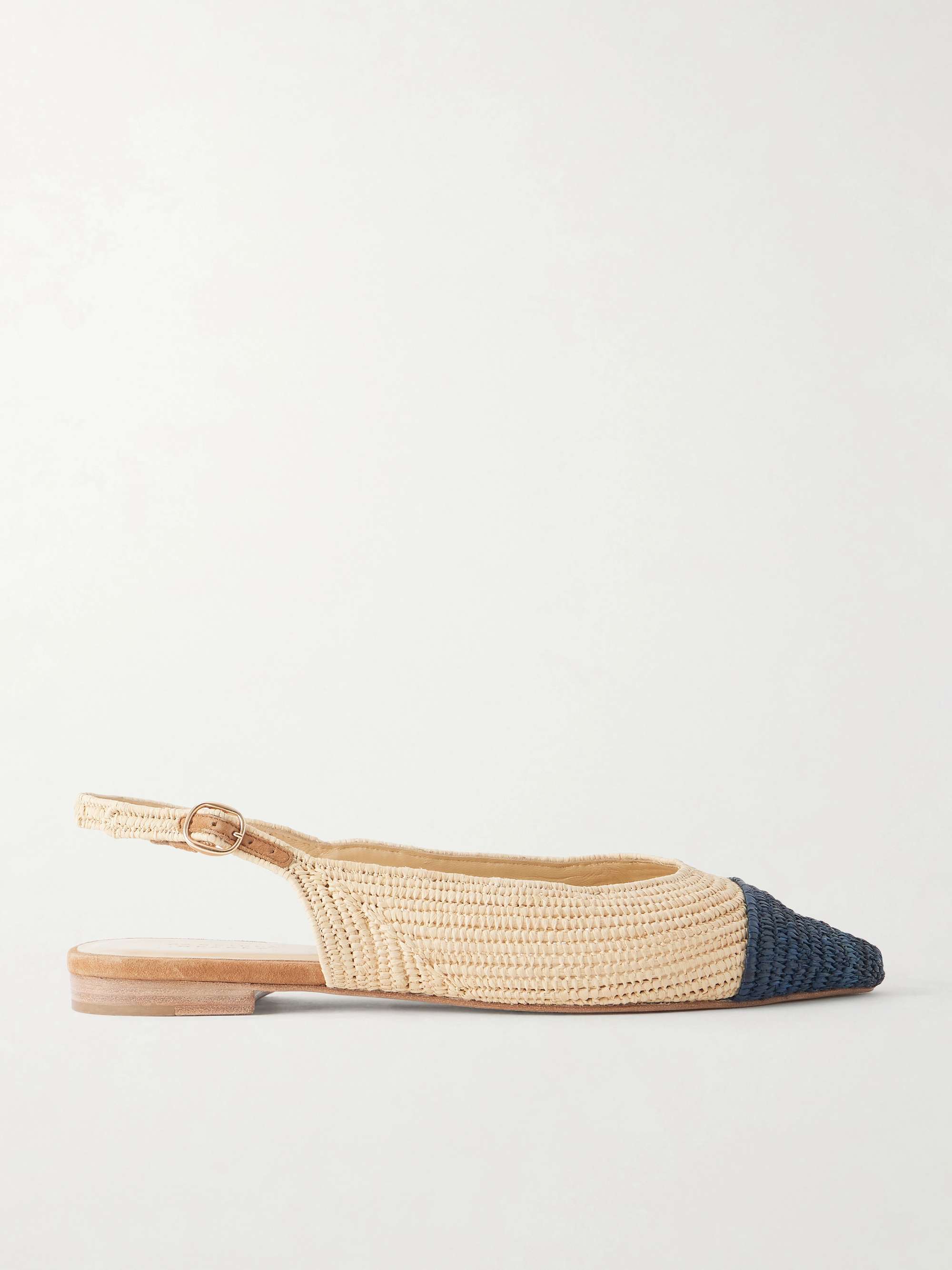 Strength Crocheted-Raffia Ballet Flats