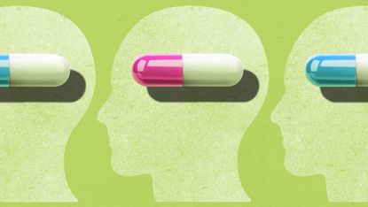 Illustration of nootropic pills