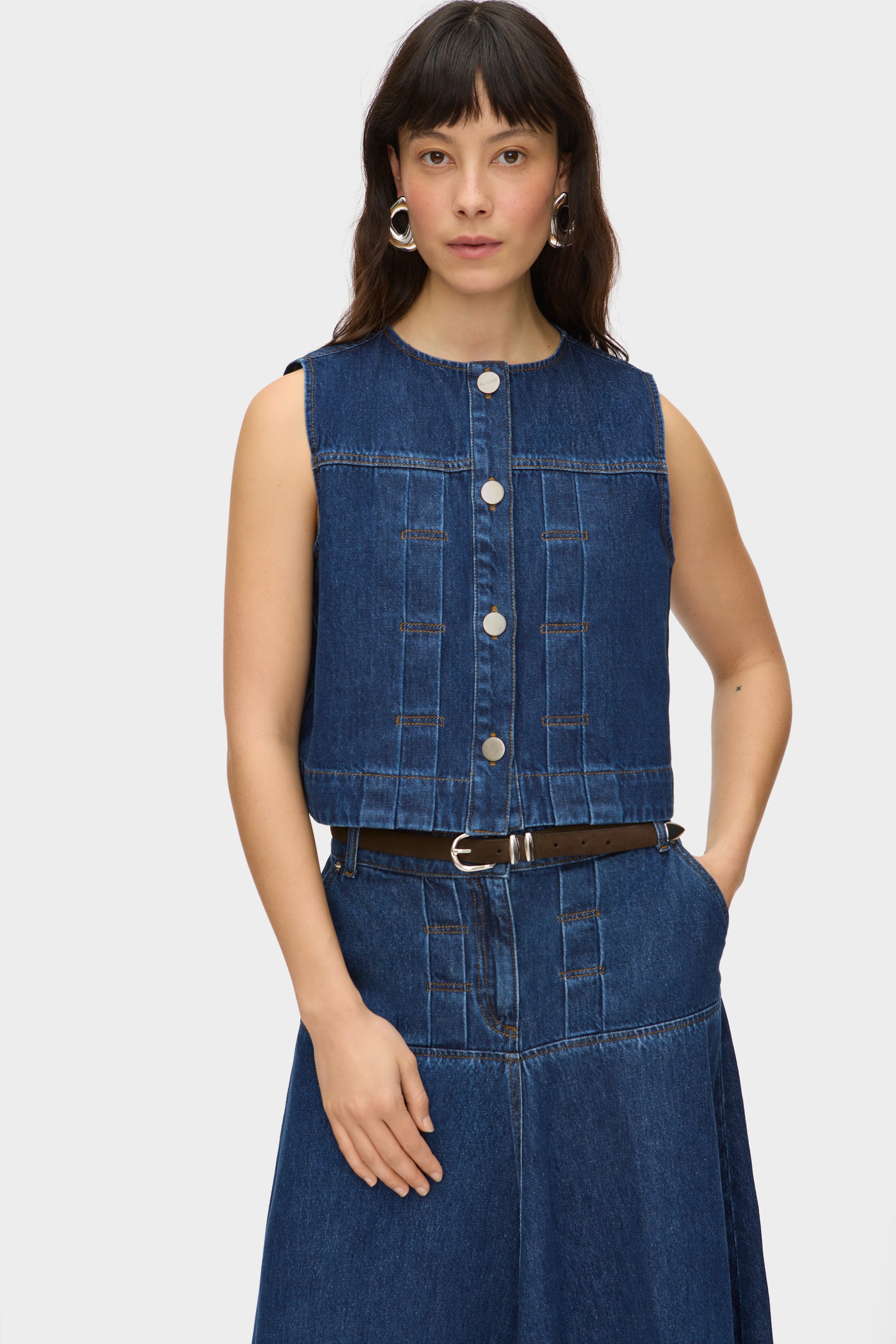 Bobbie Denim Sleeveless Top