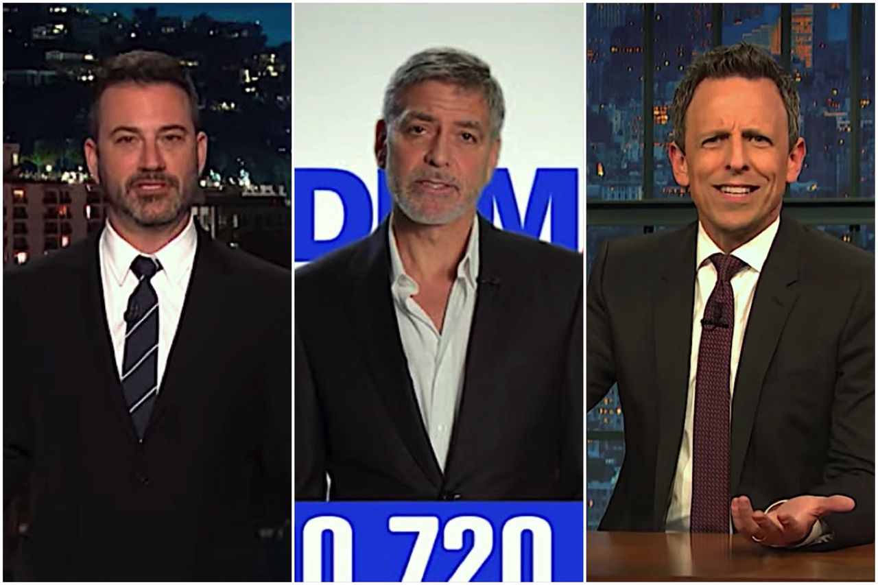 Jimmy Kimmel, George Clooney, and Seth Meyers roast Mike Pompeo