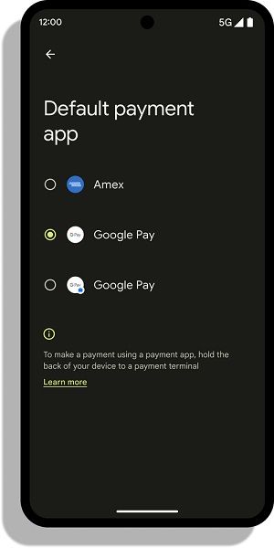 Google's coming payment menu for work and personal profiles on Android 13.
